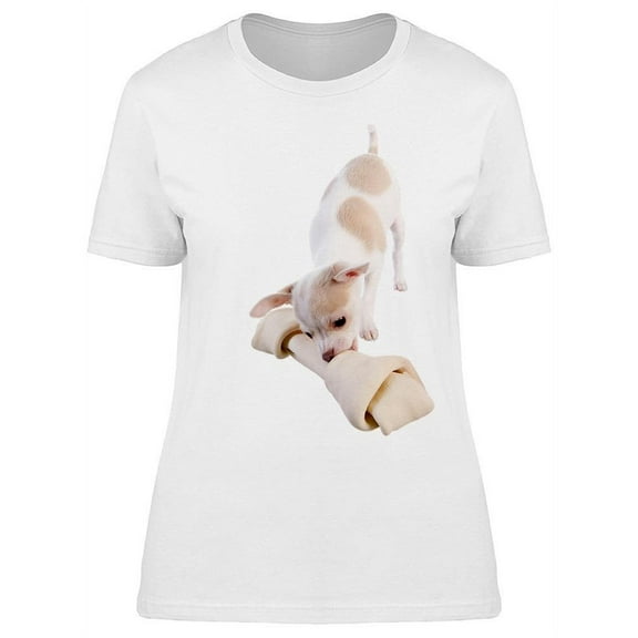 Small Chihuahua With A Big Bone T-Shirt Women -Image by Shutterstock, Female Medium