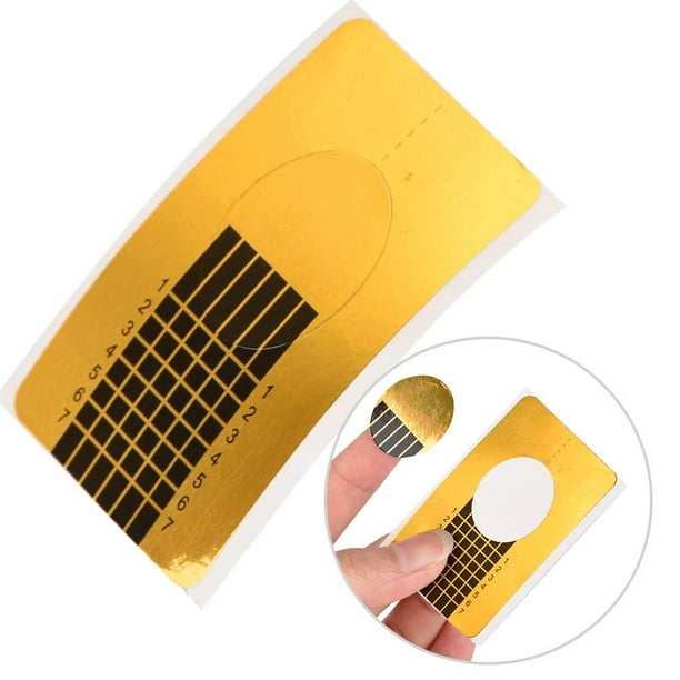 Qiilu 50Pcs Set Nail Art Tip Acrylic UV Gel Extension Guide Form