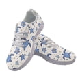 thumbnail image 2 of COEQINE Women Running Shoes Lace-up White Sole Girls Sneakers Soft Camping Training Athletic Shoes Tennis Sneakers for Jogging Hiking, Blue Sea Turtle Conch Floral, 2 of 7