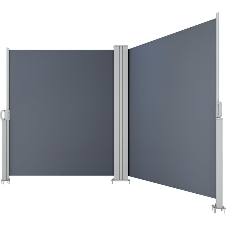 Retractable Side Awning Privacy Screen – 78.7" X 196.9" Black UV-Proof Outdoor Shade For Patio, Balcony & Deck