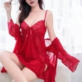 thumbnail image 4 of Conjunto de lencería de encaje 3 piezas Ropa de dormir de encaje Poliéster Cuello en V Elegante Para  de miel Para novia ANGGREK Otros, 4 of 7