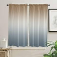 thumbnail image 2 of Brown and Grey Ombre Window Curtains 63 Inch Length, Gray Gradient Rod Pocket Window Treatment Kitchen Drapes for Bedroom, Cafe, Living Room, 2 Panels, 42 W x 63 L, 2 of 5