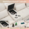 thumbnail image 3 of Rophefx Chenille Oversized Cloud Modular Sofa,134" U Shaped Sectional Sofa Couch with Storage Console&USB Port,6 Tufted Deep Seater Couch Set for Living Room,White, 3 of 7