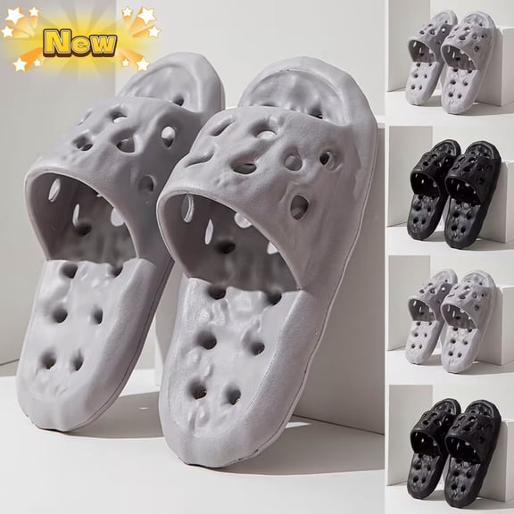 Taqqpue Shower Shoes for Women and Men,Men's And Women's Bathroom Slippers Drying Shoes Home Hollow Hole Shower Slippers
