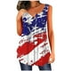 thumbnail image 1 of Mujeres sin mangas Love Heart O-cuello Día de la Independencia Impresión Relajada Tops Pompotops lopia989254, 1 of 3