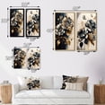 thumbnail image 4 of Designart "Zesty Blue and Gold Zinnias I" Zinnias Framed Wall Art Set Of 2 - Blue Floral Framed Canvas Set For Living Room Decor, 4 of 7