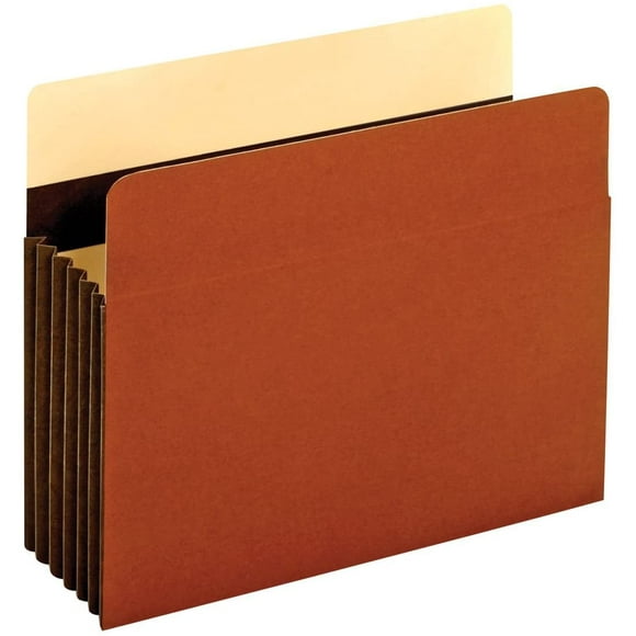 Tops Globe-Weis Extra Wide Accordion File Pockets, 5.25 Inch Expansion, Straight Cut, Letter Size, 10 Pockets Per Box,