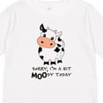 thumbnail image 4 of Inktastic Sorry, I'm a Bit MOOdy Today Cute Cow Pun Boys or Girls Long Sleeve Toddler T-Shirt, 4 of 5