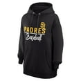 thumbnail image 2 of Women's G-III 4Her by Carl Banks  Black San Diego Padres Team Fleece Pullover Hoodie, 2 of 3