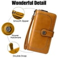 thumbnail image 3 of Egoelife Women Wallet RFID Blocking PU Leather Purse Large Capacity Credit Card Holder with ID Window Zipper Coin Pocket Clutch Wristlet, 3 of 7