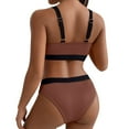 thumbnail image 4 of kamemir Women's Tankini Swimsuits Womens Two Piece Tankini Swimsuit Tummy Control Tankini Bathing Suits Swimwear(Brown,M), 4 of 5