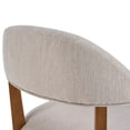 thumbnail image 6 of Christopher Knight Home Beige Upholstered Dining Arm Chairs Set of 2, Walnut Rubberwood Frame, 6 of 11