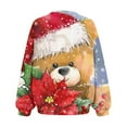 thumbnail image 4 of WXLWZYWL Womens Ugly Christmas Sweater Funny Sweatshirts Holiday 3D Print Trendy Cute Long Sleeve Pullover 2024 Loose Christmas Sweaters Pullover, 4 of 6
