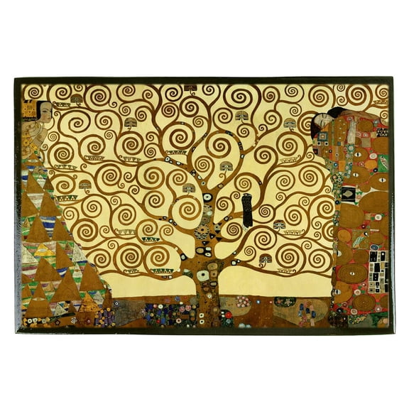 STPgoods Gustav Klimt The Tree of Life Wooden Trinket Box 6.3x4.3" (11x16 cm) Jewelry Box Keepsake Box Decorative Box Jewelry Storage Organizer Trinket Case