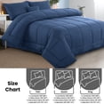 thumbnail image 6 of Lux Decor 4 Piece Twin Size Comforter Set - Ultra-Soft All-Season Bedding Set Includes Down Alternative Comforter, Pillow Sham, Decorative Cushion & Bed Skirt (Navy), 6 of 7