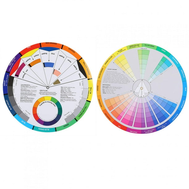 Color Mixing Guide, Simply Identify Coatings 2Pcs Color Wheel For Art 