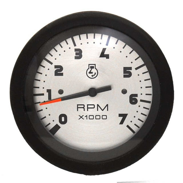 Teleflex Boat Tachometer Gauge 69922 3 1/4 Inch Black Silver