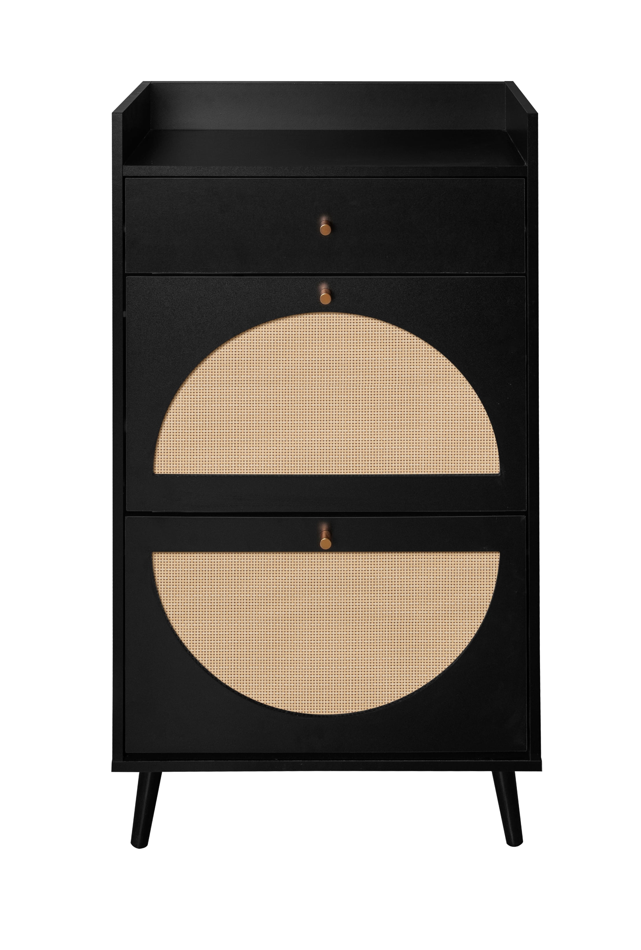 2 Door 1 Drawer Cabinet, Shoe Rack, Double Layer