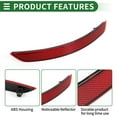 thumbnail image 4 of Reflector de Parachoques Único Bargains No.8VD945105/8V5945105A para Audi A3 2014-2016 Rojo 1 Pcs Trasero Izquierdo, 4 of 8
