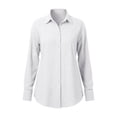thumbnail image 7 of CBASIHI Womens Waffle Knit Cotton Button Down Shirts- Casual Long Sleeve Relaxed Fit Collared Fall Tops with Chest Pocket White Size 2XL, 7 of 7