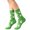 A14-Light Green, variant on Cozy Autumn Winter Novelty Crew Socks for Women, Playful Pattern, Casual Thermal Knit Sock Pack