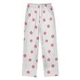 thumbnail image 2 of FORMRS Kids Pajama Pants with Pockets Size 9-10Y Boys Lounge Sleep Bottoms, Pink Polka Dots, 2 of 8