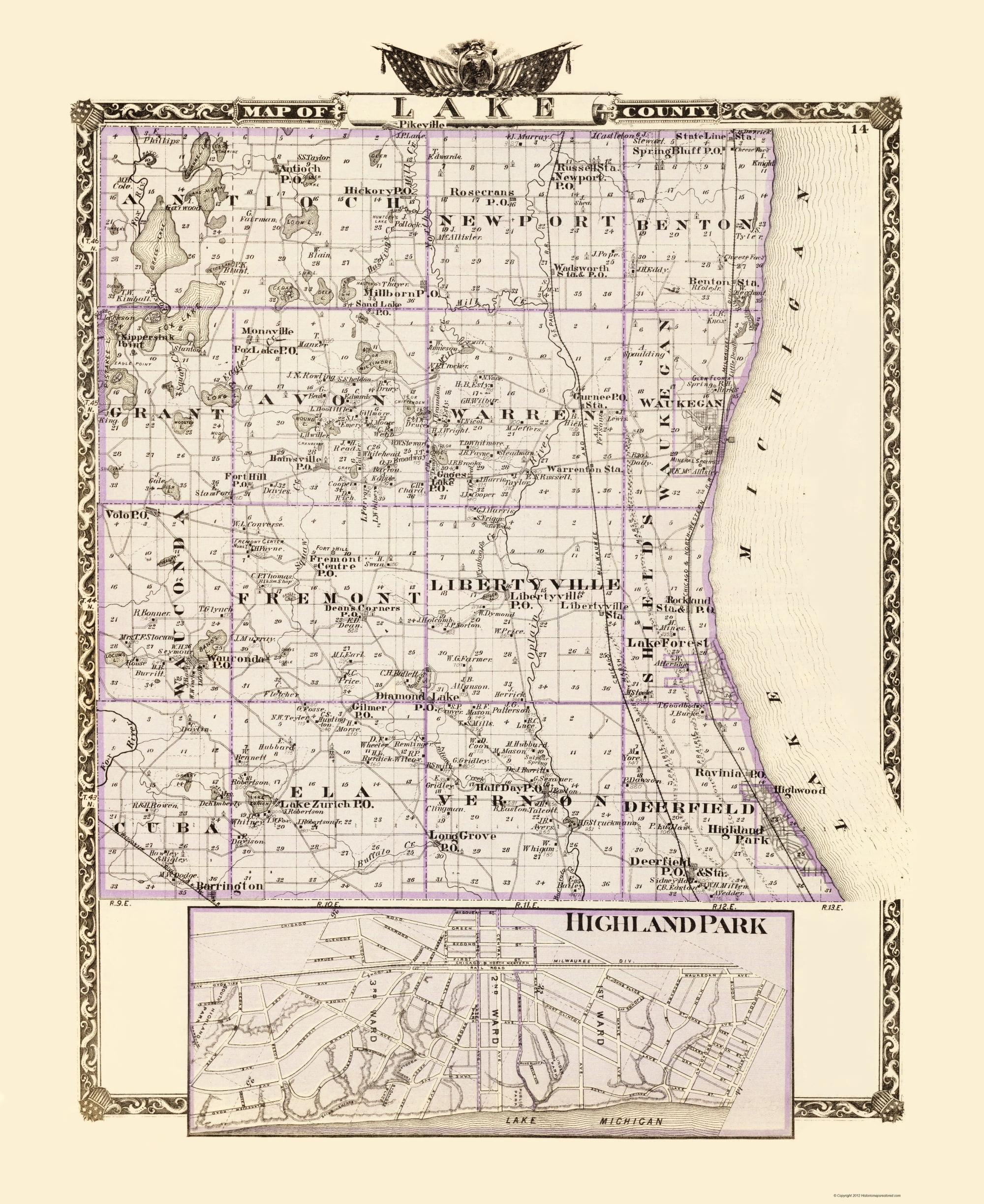 Chicago Illinois Warner 1870-23 x 28.93 Chicago Illinois Warner 1870-23 x 28.93