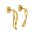 thumbnail image 4 of 10K Yellow Gold Curve Dangle Earrings, 4 of 5
