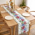 thumbnail image 3 of Independence Day Table Runner - 48 Inch Long, Kitchen Dining Table Runner Dresser Scarves, 4th of July Patriotic Flowers Leaves Farmhouse Decor for Coffee Tables Wedding Party Banquet, 3 of 8