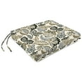 thumbnail image 4 of Jordan Manufacturing 17" x 19" Dailey Pewter Multicolor Paisley Rectangular Outdoor Chair Pad Seat Cushion with Ties (2 Pack), 4 of 13