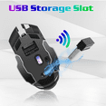 thumbnail image 3 of Rechargeable Wireless Bluetooth Mouse Multi-Device (Tri-Mode:BT 5.0/4.0+2.4Ghz) with 3 DPI Options, Ergonomic Optical Portable Silent Mouse for Mate X2 4G White Green, 3 of 7
