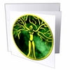 3dRose Dryad Medallion Fantasy Fairy Digital, Greeting Cards, 6 x 6 inches, set of 12