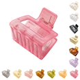 thumbnail image 2 of French Hair Claw Clip Small Solid Color Rectangle Hair Clamp Geometric Hair Claw, 2 of 10