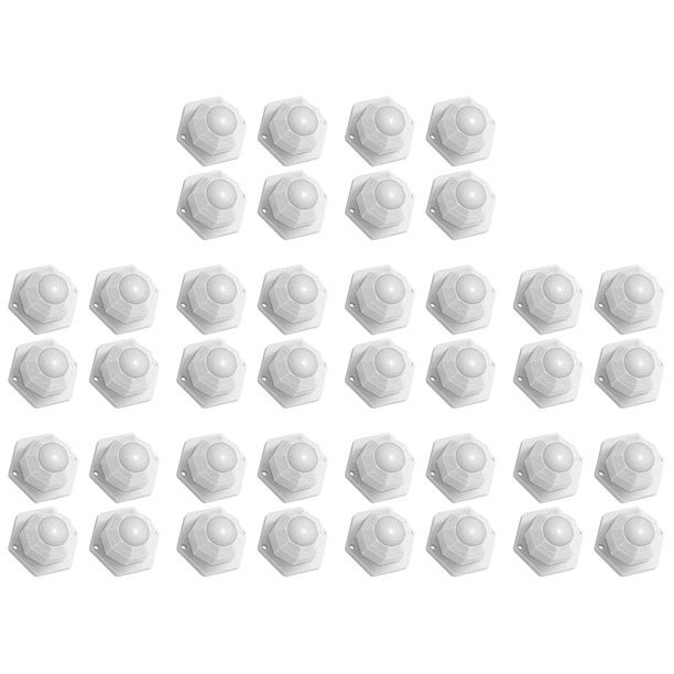 Ruedas Giratorias Adhesivas para Muebles Pequeños (bola Goma) Color Blanco 4 Uds.