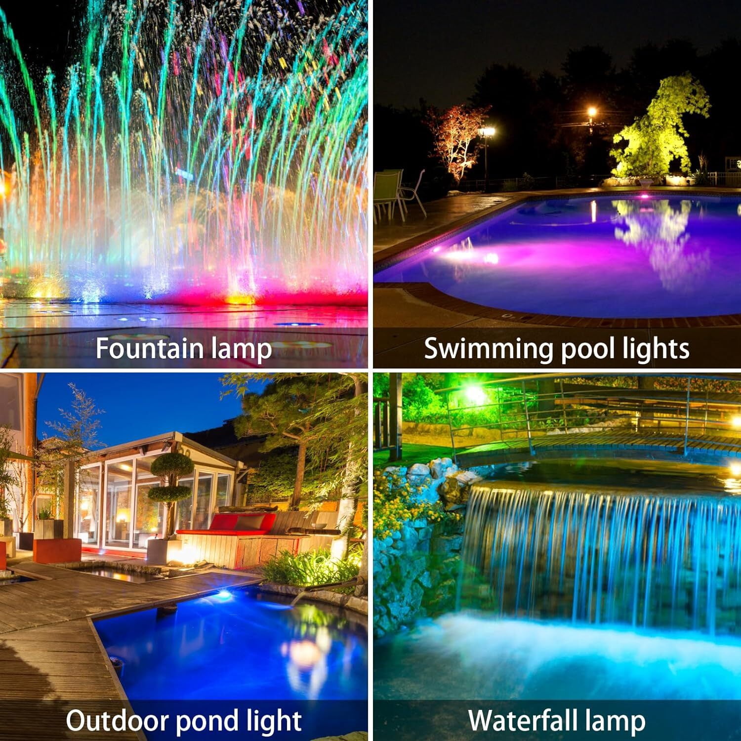 GOUTOOL Waterproof LED Floating Pool Lights, 12 Count