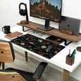 thumbnail image 3 of Black Vintage Desk Pad - Large Mouse Pad & Laptop Keyboard Mat - Non-Slip Base - 31.5 x 15.8 in - Gaming & Office Desk Decor, 3 of 6