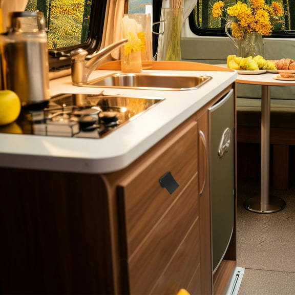 GOOHOCHY Rv Cabinet Door Latch Drawer Locks Boat Camper Locks Safety Locks Travel Trailer Door Latch RV Door Lock Replacement for Boat Camper