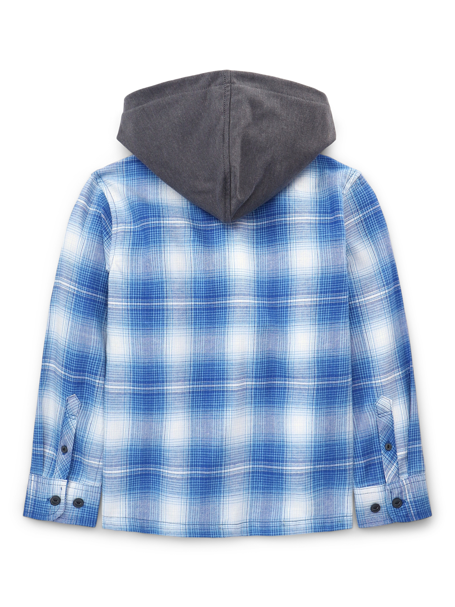 Weekend Academy Boys Hooded Flannel Shacket, Sizes 4-18