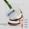 thumbnail image 5 of Flamingo Moisture Plus Women'S Razor 6pc Set - No Shave Gel Needed -1 Razor Handle and 5 Razors, 5 of 6