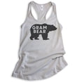 thumbnail image 1 of Gram Bear Tank Top, Ladies Racerback Tank Top, Grandma Tank, Gram Tank, Grandmother Tank, Silver Gray, XX-Large, 1 of 3