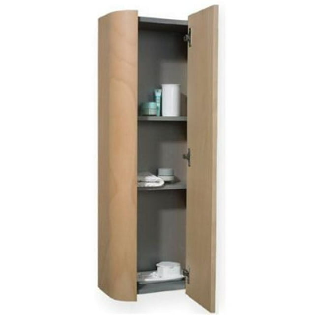 Whitehaus Collection WHAEMEB04 Unité de Rangement Murale Verticale Aeri 15 Pouces avec Quatre Étagères - Ébène