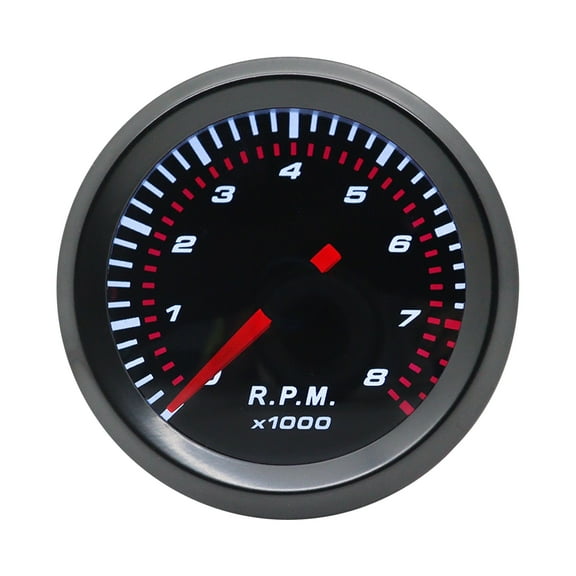 Tach Gauge,1 To 8 8000 Rpm To 8 Powered Rpm 55mm Diameter Rpm Car Auto Car Auto Marine 55mm Diameter 1 Powered Waterproof 8000 55mm Rpm 1