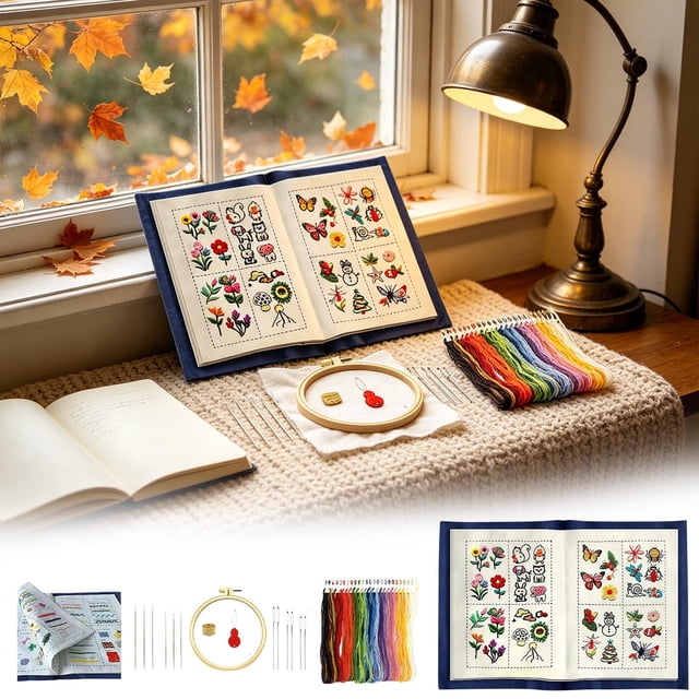 shyuyusa Embroidery Technique Book Guide Book for Hand Embroidery Learning Craft Making and DIY Project Use
