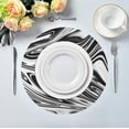 thumbnail image 5 of Coolnut Black Abstract Marble Round Placemats Durable Non-Slip Table Mat Heat and Stain Resistant Placemat for Kitchen Table Outdoor BBQ Activities(6PCS) Home Decor Gifts, 5 of 7