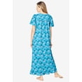 thumbnail image 2 of Dreams & Co. Plus Size Petite Long Floral Print Cotton Gown, 2 of 6