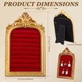 thumbnail image 5 of Vintage Velvet Ring Holder Arch Gold Small Jewelry Display Tray for Travel Wedding Photography Prop, 5 of 10