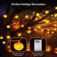 thumbnail image 4 of Cadena de luces de Halloween de 3 m y 20 luces LED con forma de calabaza, funciona con pilas, IP65, impermeable, para decoración de interiores y exteriores, para dormitorio, fiesta de, 4 of 7
