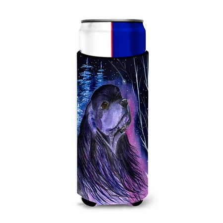 

Caroline s Treasures SS8385MUK Starry Night Cocker Spaniel Ultra Hugger for slim cans Slim Can multicolor