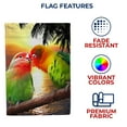 thumbnail image 5 of America Forever Summer Bird Duo Garden Flag 12.5 x 18 inches Lovebird Kissing Palm Leaves Tropical Sunset in Paradise Double Sided Seasonal Yard Outdoor Decorative Coastal Bird Garden Flag, 5 of 5