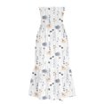 thumbnail image 5 of JINMGG Summer Dresses 2024, Dresses for Women 2024 Women Summer Bohemian Solid Color Casual Strapless Party Long Maxi Dress White XXL, 5 of 5